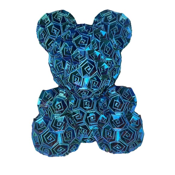 Kocyns 3D Printed Rose Bear Geometric Art Sculpture Iridescent Abstract Figure - Picture 1 of 5